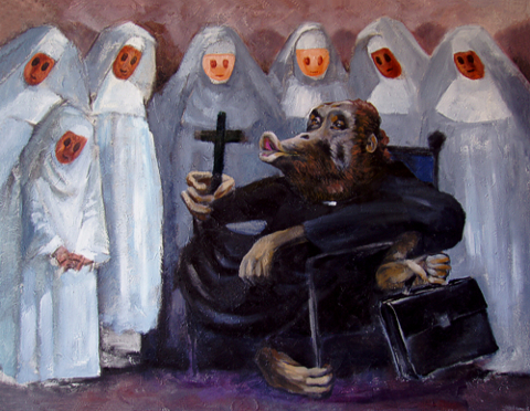 Ec&oacute;nomo, Abb&eacute; Nozal, 64 x 80 cm, &oacute;leo lienzo 2007